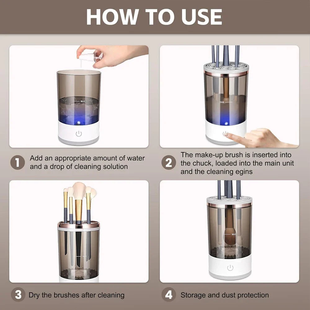LuxiBrush™️ Pro Automatic Makeup Brush Cleaner 