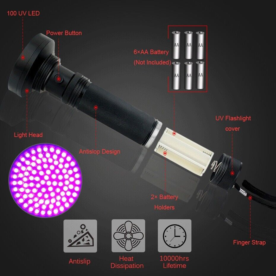 OptiBeam™️ UV Ultraviolet Blacklight Inspection Lamp